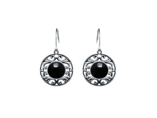 Black Agate အဝိုင်းနားဆွဲ
