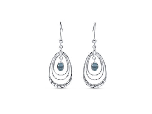 Blue Topaz မိုးစက်နားဆွဲ