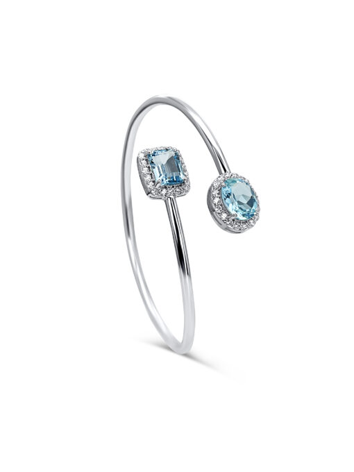 Blue Topaz စိန်ပတ် လက်ကောက်